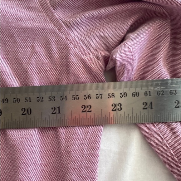 UNTUCKit Men's Casual Red Long Sleeve Pique Polo Button Down Shirt - Picture 6 of 6